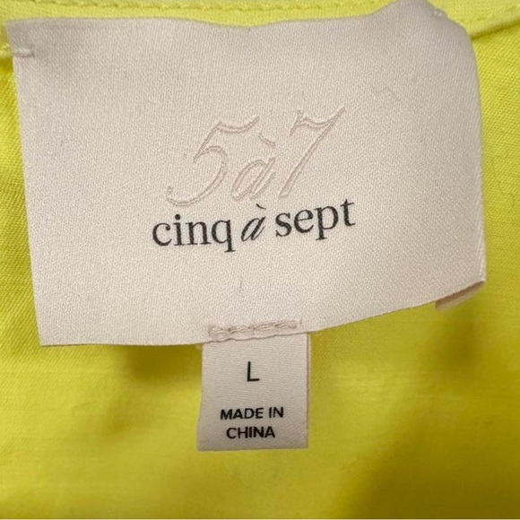 Women's Cinq À Sept Camille Flutter Sleeve Top Large Babydoll Flirty Date Chic - Picture 7 of 8